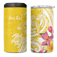 Aloha Oahu Island Personalized 4 in 1 Can Cooler Tumbler Yellow Dreamy Turtle LT7 One Size: 16 oz Yellow - Polynesian Pride