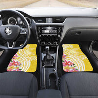 Aloha Oahu Island Personalized Car Mats Yellow Dreamy Turtle LT7 Set 2pcs - Front Yellow - Polynesian Pride