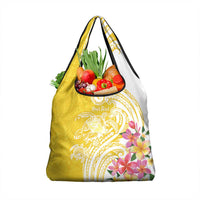 Aloha Oahu Island Personalized Grocery Bag Yellow Dreamy Turtle