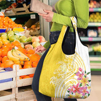 Aloha Oahu Island Personalized Grocery Bag Yellow Dreamy Turtle