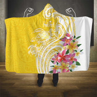 Aloha Oahu Island Personalized Hooded Blanket Yellow Dreamy Turtle LT7 - Polynesian Pride