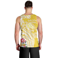 Aloha Oahu Island Personalized Men Tank Top Yellow Dreamy Turtle LT7 - Polynesian Pride