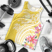 Aloha Oahu Island Personalized Men Tank Top Yellow Dreamy Turtle LT7 - Polynesian Pride