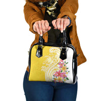 Aloha Oahu Island Personalized Shoulder Handbag Yellow Dreamy Turtle