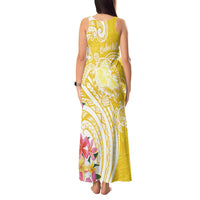 Aloha Oahu Island Personalized Tank Maxi Dress Yellow Dreamy Turtle