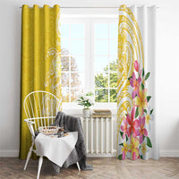 Aloha Oahu Island Personalized Window Curtain Yellow Dreamy Turtle LT7 - Polynesian Pride