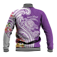 Aloha Kauai Island Personalized Baseball Jacket Lilac Dreamy Turtle LT7 - Polynesian Pride