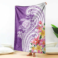 Aloha Kauai Island Personalized Blanket Lilac Dreamy Turtle LT7 - Polynesian Pride