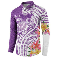 Aloha Kauai Island Personalized Button Sweatshirt Lilac Dreamy Turtle LT7 - Polynesian Pride