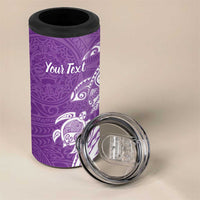 Aloha Kauai Island Personalized 4 in 1 Can Cooler Tumbler Lilac Dreamy Turtle LT7 - Polynesian Pride
