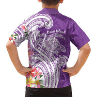 Aloha Kauai Island Personalized Hawaiian Shirt Lilac Dreamy Turtle LT7 - Polynesian Pride