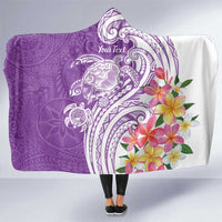 Aloha Kauai Island Personalized Hooded Blanket Lilac Dreamy Turtle LT7 One Size Lilac - Polynesian Pride