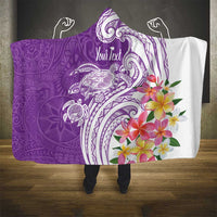 Aloha Kauai Island Personalized Hooded Blanket Lilac Dreamy Turtle LT7 - Polynesian Pride