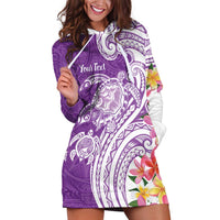Aloha Kauai Island Personalized Hoodie Dress Lilac Dreamy Turtle