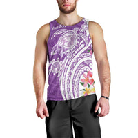Aloha Kauai Island Personalized Men Tank Top Lilac Dreamy Turtle LT7 - Polynesian Pride