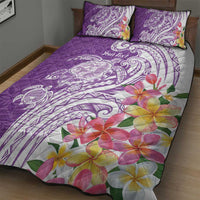 Aloha Kauai Island Personalized Quilt Bed Set Lilac Dreamy Turtle LT7 - Polynesian Pride