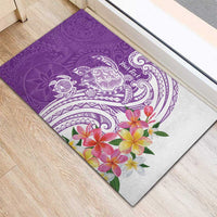 Aloha Kauai Island Personalized Rubber Doormat Lilac Dreamy Turtle LT7 - Polynesian Pride