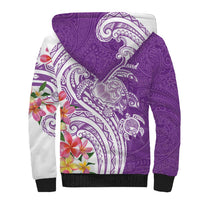 Aloha Kauai Island Personalized Sherpa Hoodie Lilac Dreamy Turtle LT7 - Polynesian Pride