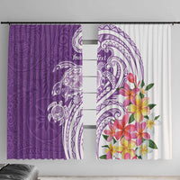 Aloha Kauai Island Personalized Window Curtain Lilac Dreamy Turtle LT7 With Hooks Lilac - Polynesian Pride