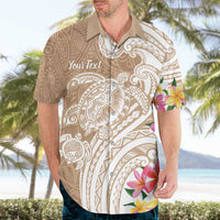 Aloha Niihau Island Personalized Hawaiian Shirt Beige Dreamy Turtle LT7 - Polynesian Pride