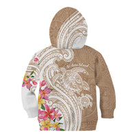 Aloha Ni’ihau Island Personalized Kid Hoodie Beige Dreamy Turtle