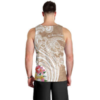 Aloha Niihau Island Personalized Men Tank Top Beige Dreamy Turtle LT7 - Polynesian Pride