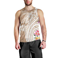 Aloha Niihau Island Personalized Men Tank Top Beige Dreamy Turtle LT7 - Polynesian Pride
