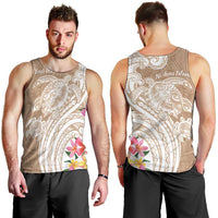 Aloha Niihau Island Personalized Men Tank Top Beige Dreamy Turtle LT7 - Polynesian Pride