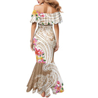 Aloha Ni’ihau Island Personalized Mermaid Dress Beige Dreamy Turtle