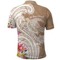 Aloha Ni’ihau Island Personalized Polo Shirt Beige Dreamy Turtle