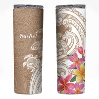 Aloha Ni’ihau Island Personalized Skinny Tumbler Beige Dreamy Turtle