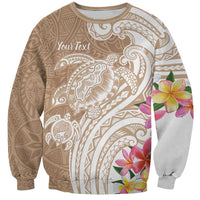 Aloha Niihau Island Personalized Sweatshirt Beige Dreamy Turtle LT7 Unisex Beige - Polynesian Pride