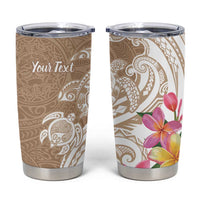 Aloha Ni’ihau Island Personalized Tumbler Cup Beige Dreamy Turtle