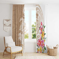 Aloha Niihau Island Personalized Window Curtain Beige Dreamy Turtle LT7 - Polynesian Pride