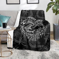 Hawaii Father's Day Vintage Lei Blanket Hauoli la Makuakane - Black LT7 - Polynesian Pride