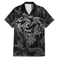 Hawaii Father's Day Vintage Lei Family Matching Mermaid Dress and Hawaiian Shirt Hauoli la Makuakane - Black