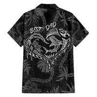 Hawaii Father's Day Vintage Lei Family Matching Puletasi and Hawaiian Shirt Hauoli la Makuakane - Black