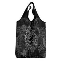 Hawaii Father's Day Vintage Lei Grocery Bag Hauoli la Makuakane - Black LT7 - Polynesian Pride