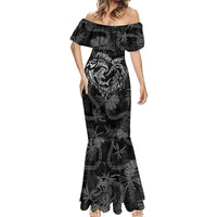 Hawaii Father's Day Vintage Lei Mermaid Dress Hauoli la Makuakane - Black LT7 - Polynesian Pride