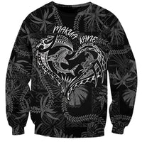 Hawaii Father's Day Vintage Lei Sweatshirt Hauoli la Makuakane - Black LT7 Unisex Black - Polynesian Pride