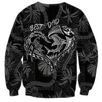 Hawaii Father's Day Vintage Lei Sweatshirt Hauoli la Makuakane - Black LT7 - Polynesian Pride