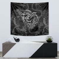 Hawaii Father's Day Vintage Lei Tapestry Hauoli la Makuakane - Black LT7 - Polynesian Pride