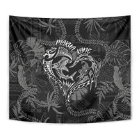 Hawaii Father's Day Vintage Lei Tapestry Hauoli la Makuakane - Black LT7 - Polynesian Pride