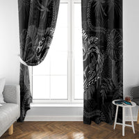 Hawaii Father's Day Vintage Lei Window Curtain Hauoli la Makuakane - Black LT7 - Polynesian Pride