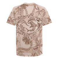 Hawaii Father's Day Vintage Lei Rugby Jersey Hauoli la Makuakane - Beige