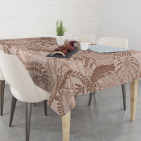 Hawaii Father's Day Vintage Lei Tablecloth Hauoli la Makuakane - Beige LT7 - Polynesian Pride