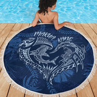 Hawaii Father's Day Vintage Lei Beach Blanket Hauoli la Makuakane - Blue LT7 - Polynesian Pride