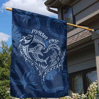 Hawaii Father's Day Vintage Lei Garden Flag Hauoli la Makuakane - Blue LT7 - Polynesian Pride