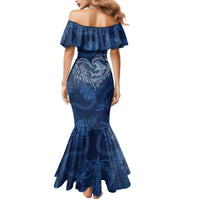 Hawaii Father's Day Vintage Lei Mermaid Dress Hauoli la Makuakane - Blue LT7 - Polynesian Pride