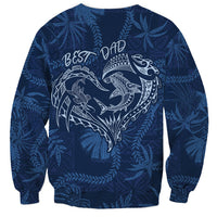 Hawaii Father's Day Vintage Lei Sweatshirt Hauoli la Makuakane - Blue LT7 - Polynesian Pride